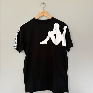Kappa Black and White Men's Short Sleeve Tee